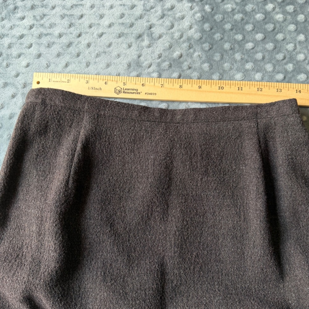 Giorgio Armani Le Collezioni Brown Wool Blend Skirt Suit Set Made in Italy 12/8 - Picture 16 of 16